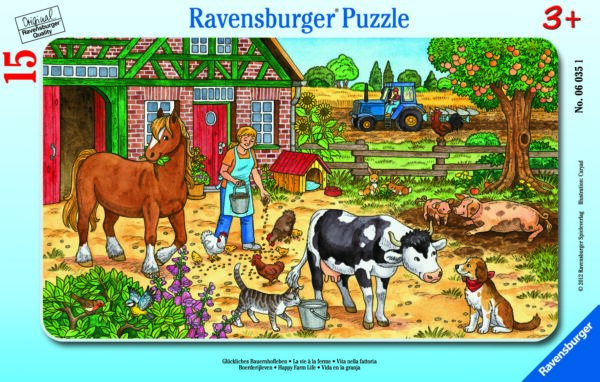 Ravensburger väike plaatpusle 15 tk Taluõu