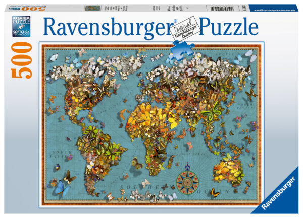 Ravensburger pusle 500 tk Liblikate maailm