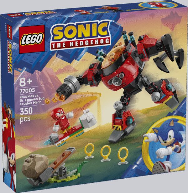 LEGO Sonic Knuckles vs. dr Eggman egg crusher robot
