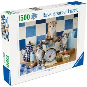 Ravensburger pusle 1500 tk: kassipojad köögis
