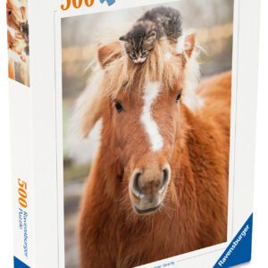 Ravensburger pusle 500 tk: poni ja kass