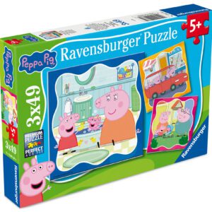 Ravensburger pusle 3x49 tk: Põrsas Peppa perega