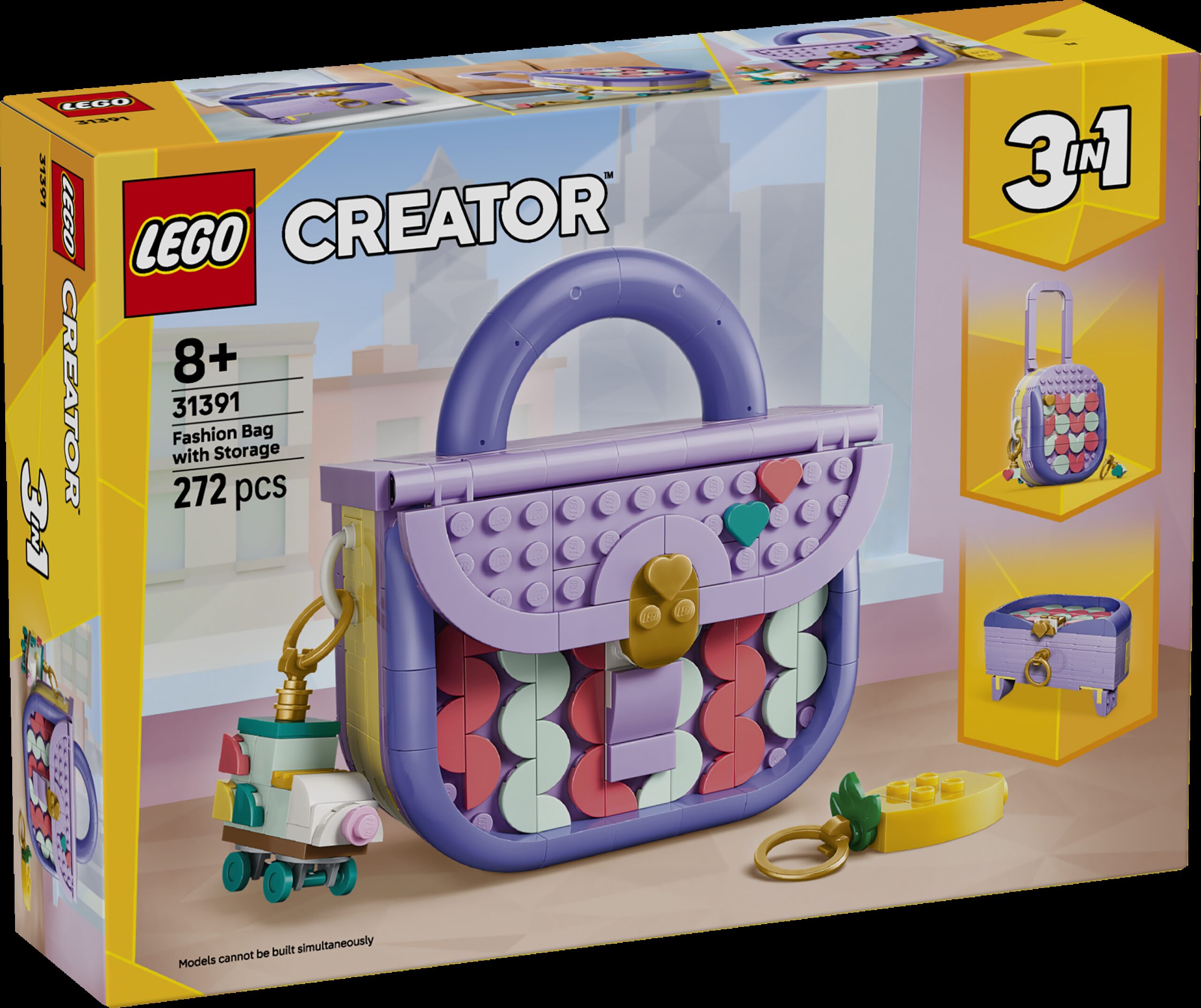 LEGO Creator Stiliseeritud käekott hoiukohaga