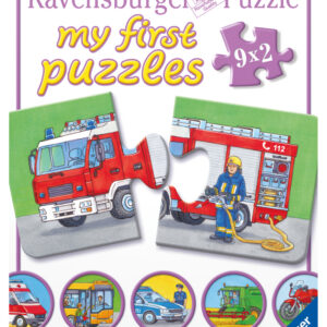 Ravensburger minu esimene pusle 9x2 tk Ametiautod