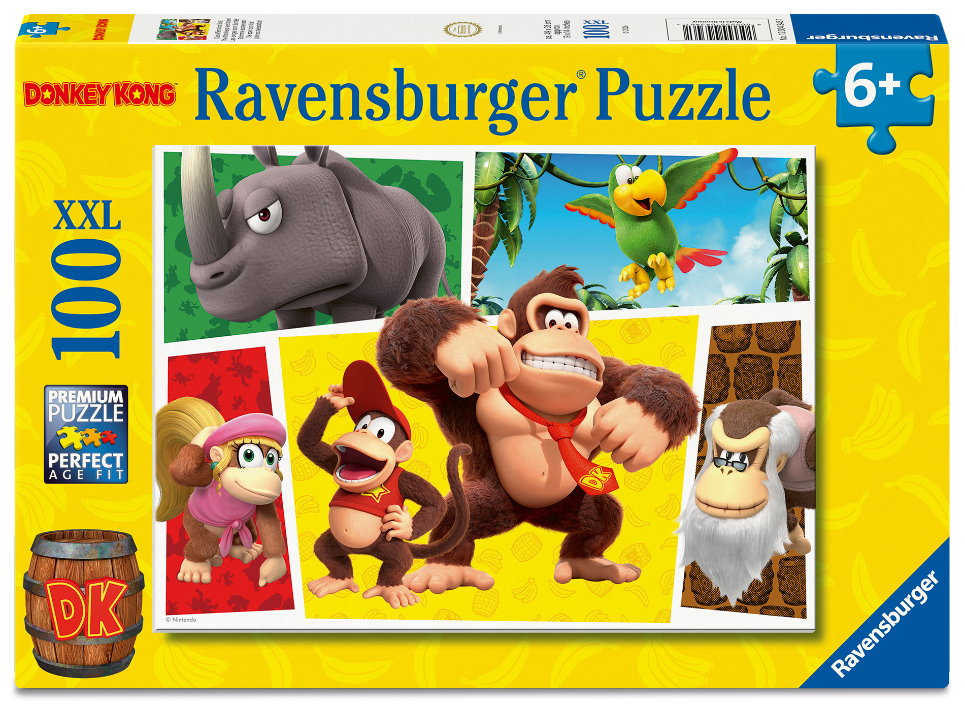 Ravensburger pusle 100 XXL tk: Nintendo Super Mario Donkey Kong - ahvid vabaduses