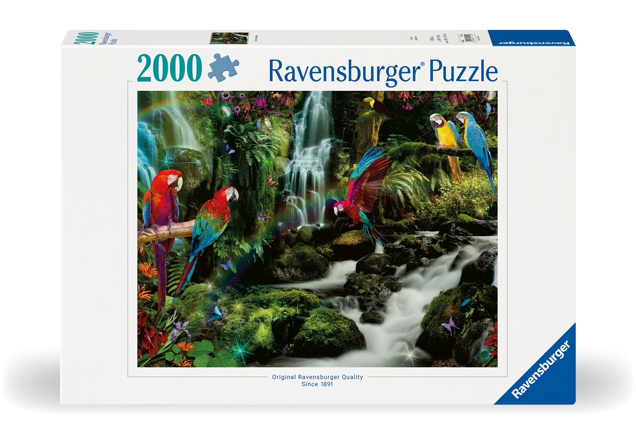 Ravensburger pusle 2000 tk: Värvilised papagoid džunglis